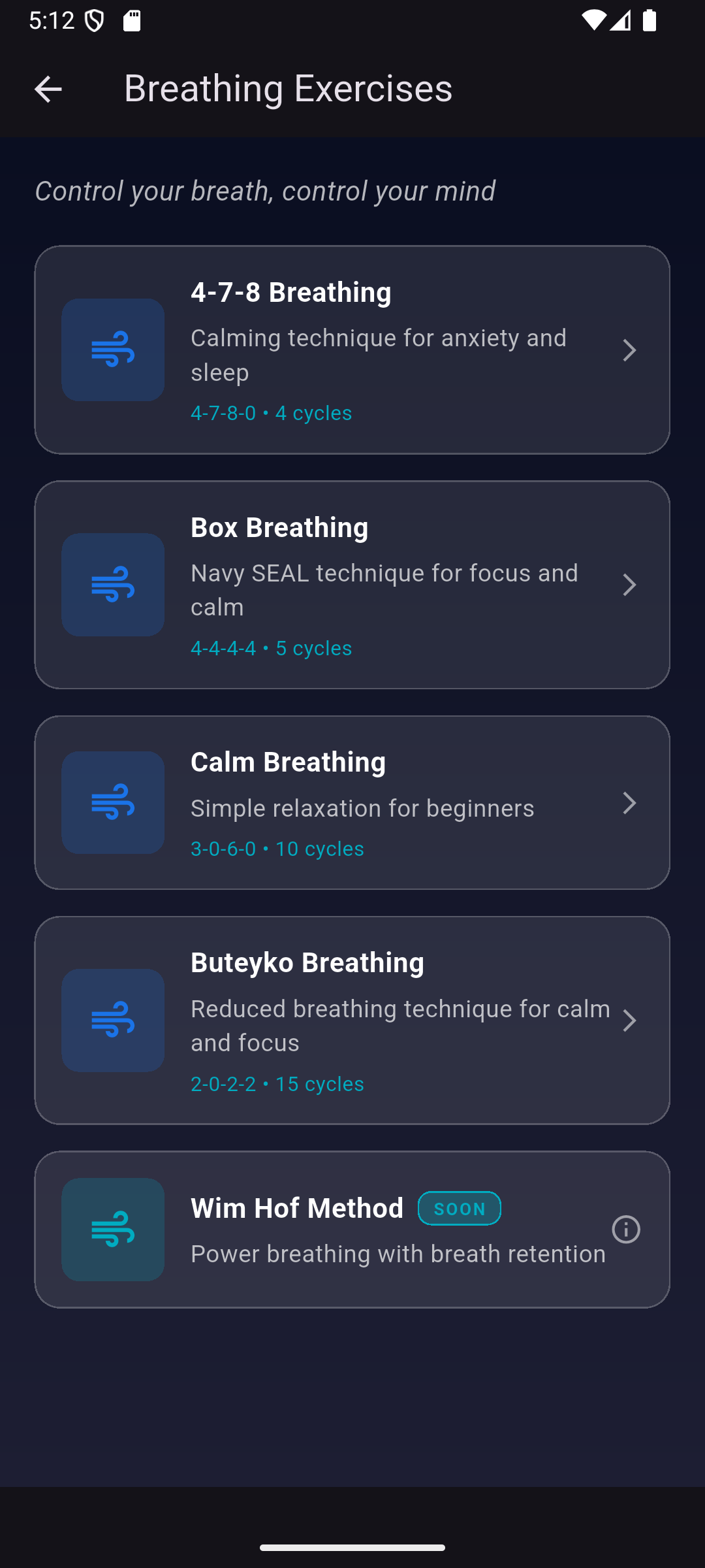 Breathing Exercises screenshot 1