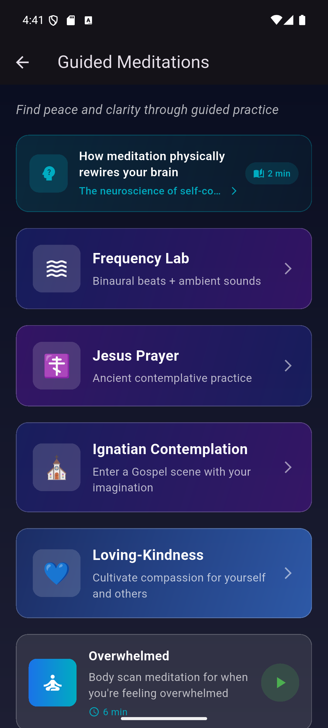 Meditation screenshot 1